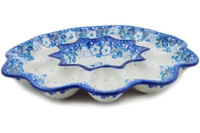 11" Egg Plate - Sky Full Of Flowers
