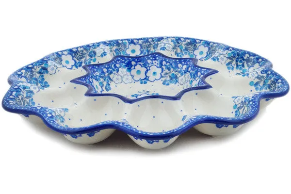 11" Egg Plate - Sky Full Of Flowers