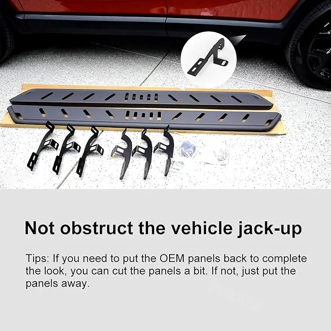 2PCS Running Boards for R1S Side Steps Brackets Nerf Bars Compatible with Rivian R1S 2022 2023 2024 Nerf Bars Pedal Exterior Rivian Accessories