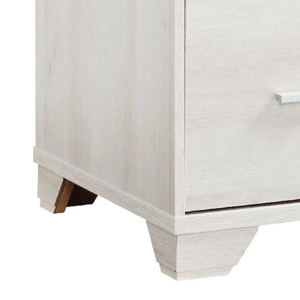 31 Inch File Cabinet Printer Stand Table with 2 Drawers, Oak White By Casagear Home