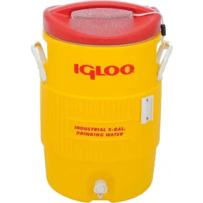 451 Igloo 400 Series Commercial & Industrial Beverage Cooler, 5 Gal, Yellow & Red