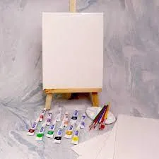 4x4 Fine Art Stretched Canvas Bundle with Adjustable Easel Stand
