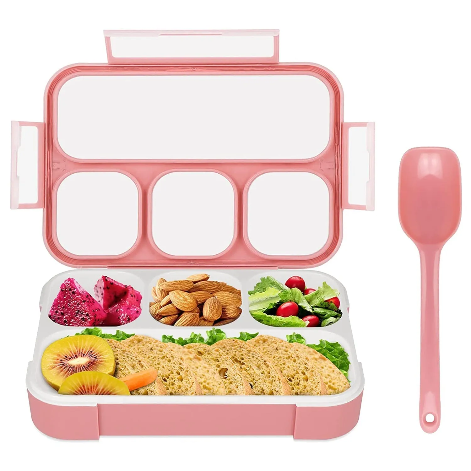5212 Lunch Box 4 Compartment With Leak Proof Lunch Box For School & Office Use