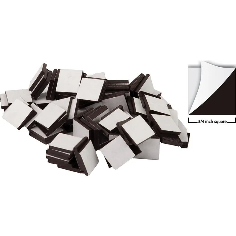 #57608 50PK 3/4IN ADHESIVE MAGNETIC SQUARE