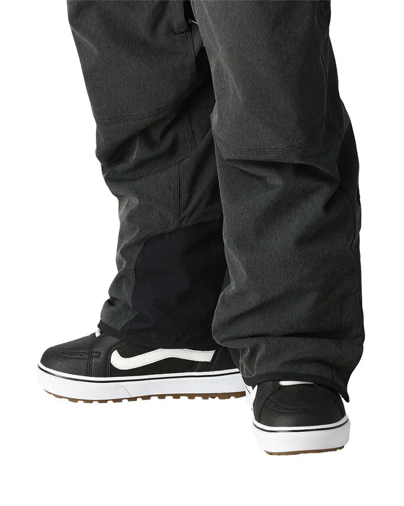 686 Men's Hot Lap Bib Black Denim 2025