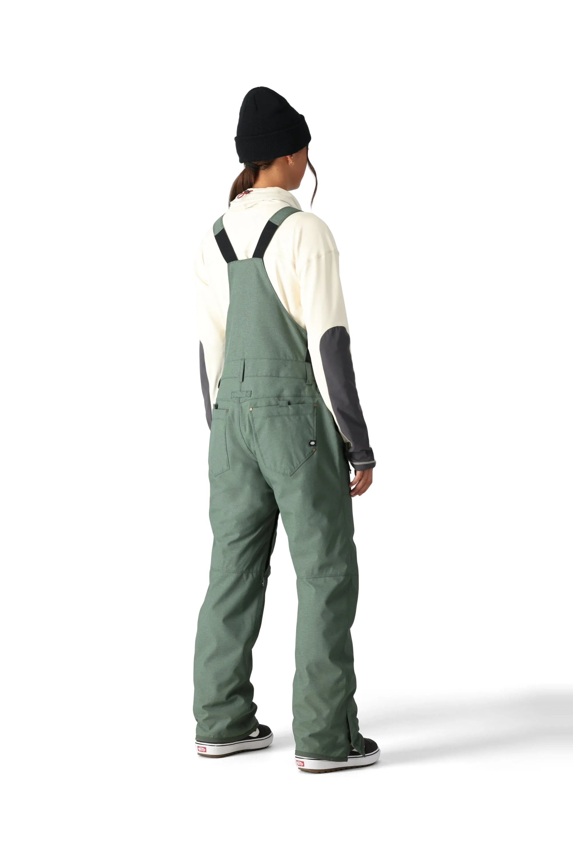 686 Women's Black Magic Insulated Bib Snowboard Pants Cypress Green Dobby 2025