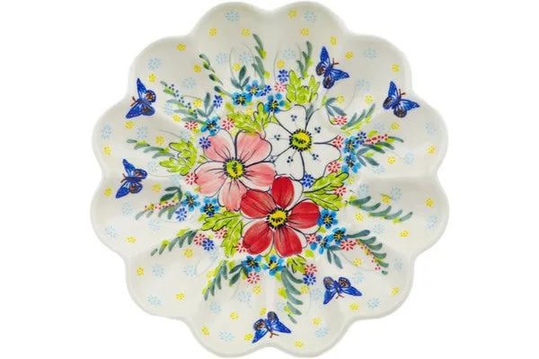 9" Egg Plate - Retro Garden