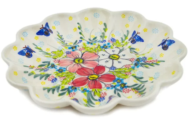 9" Egg Plate - Retro Garden