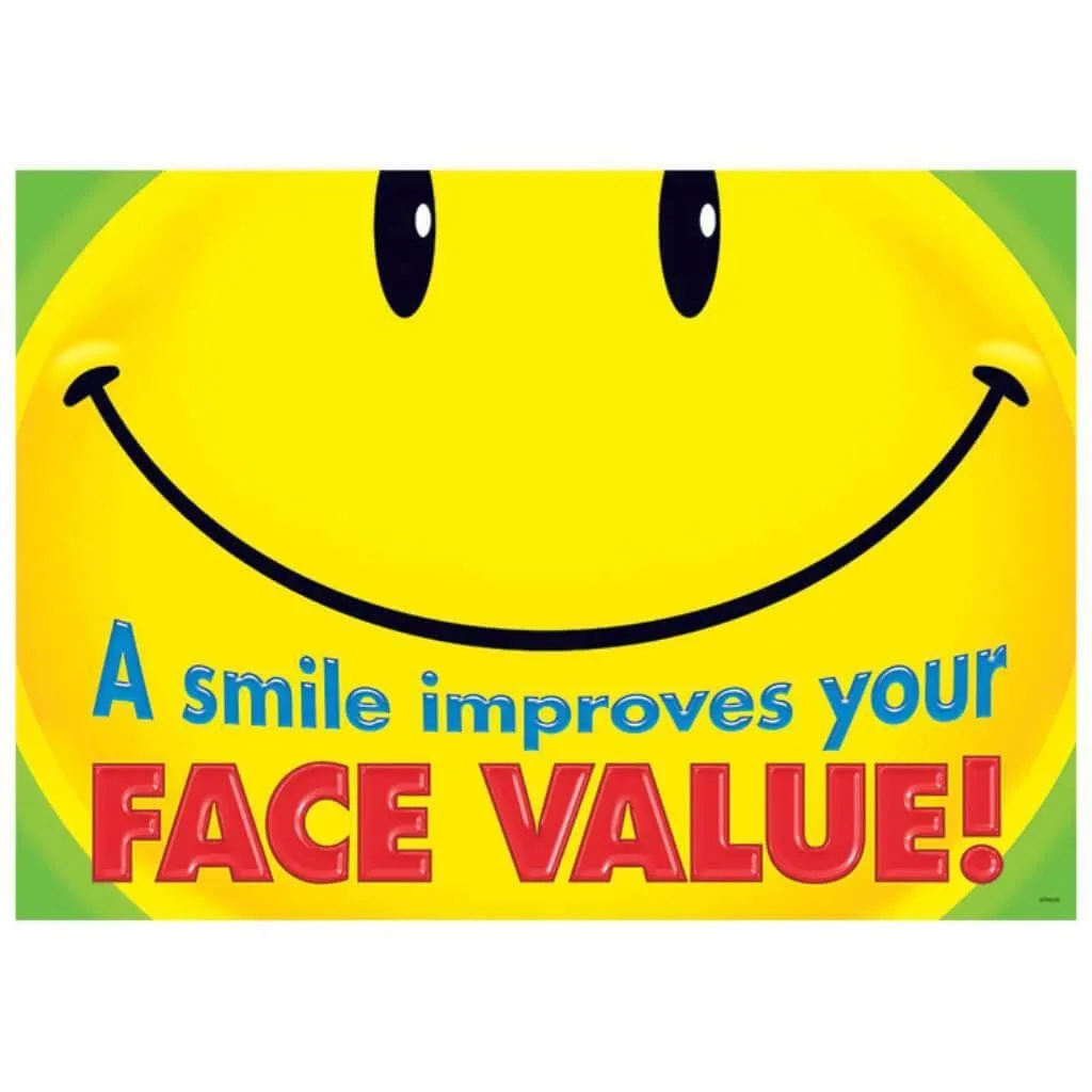 A Smile Improves Your Face Poster