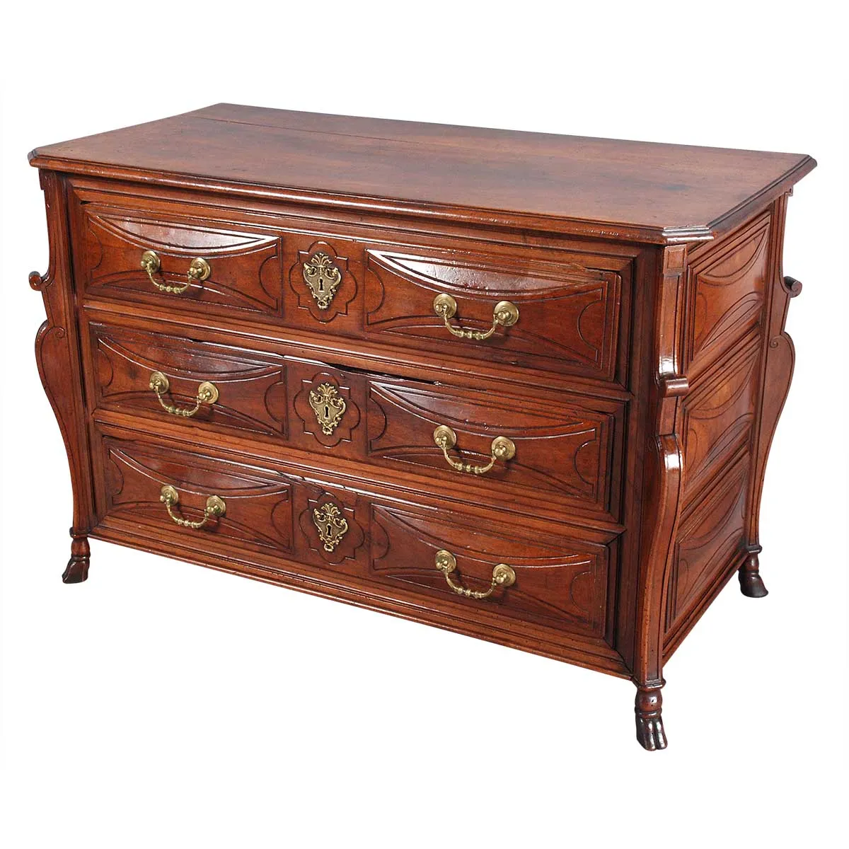 A Walnut Commode on Hoof Feet