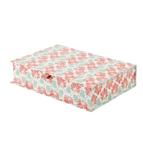 A5 Keepsake Ginko Tulips Coral/Aqua