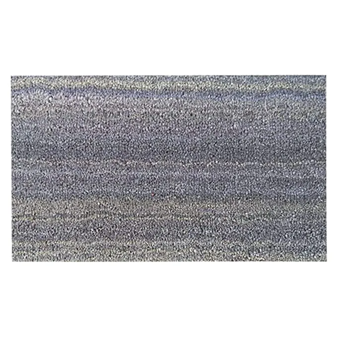 Aesthetic Stripes Solid Color Coir Door Mat (40x70cm), Iconic Grey