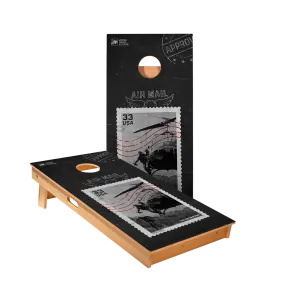 Airmail Stamp Star Cornhole Boards