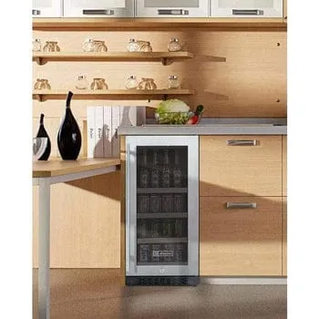 Allavino FlexCount II Tru-Vino 15" Wide Stainless Steel Right Hinge Beverage Fridge VSBC15-SR20