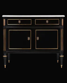 Amara Black Side Board | Storage cabinets with drawers