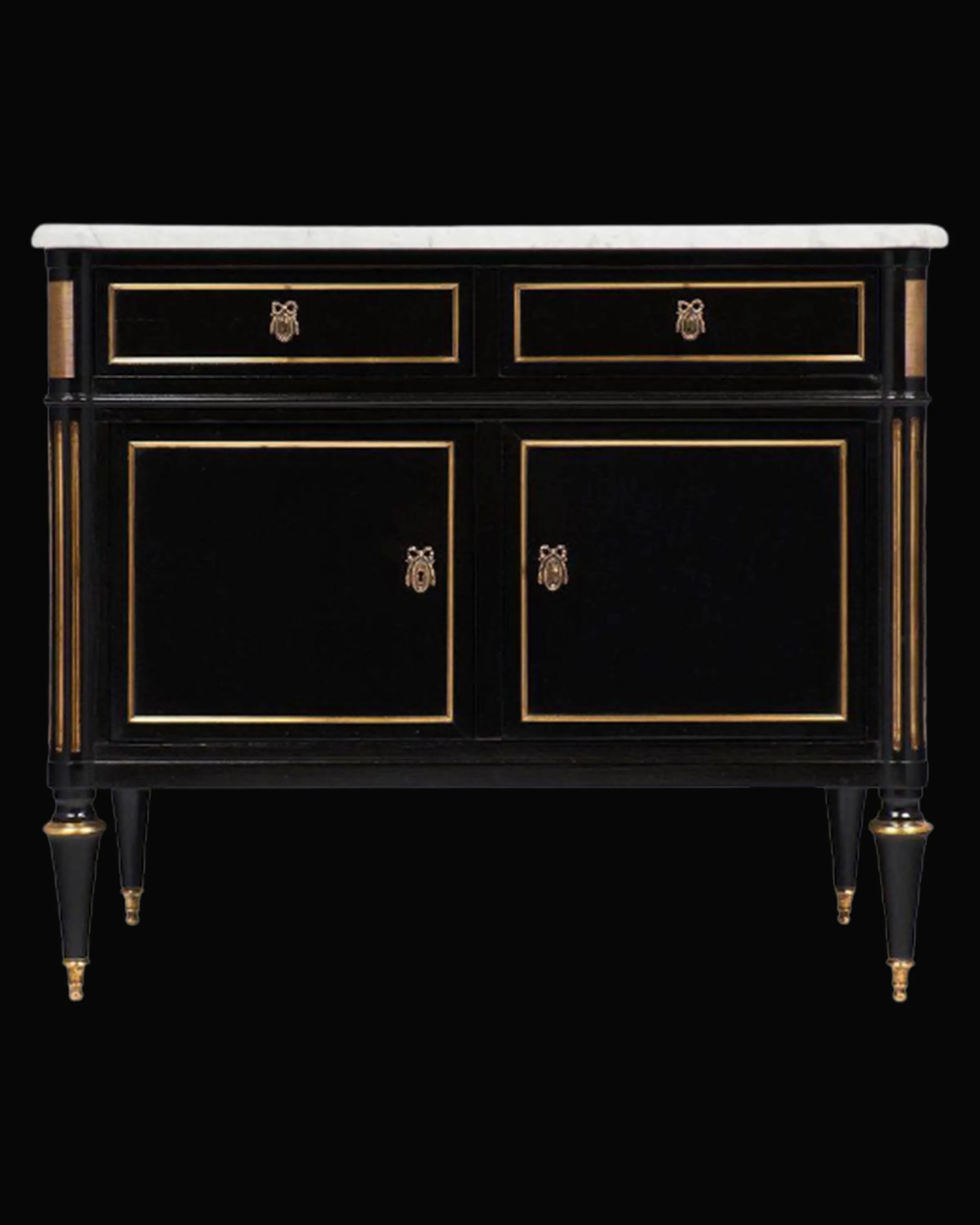 Amara Black Side Board | Storage cabinets with drawers