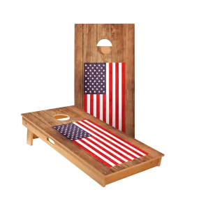 American Flag Star Cornhole Boards