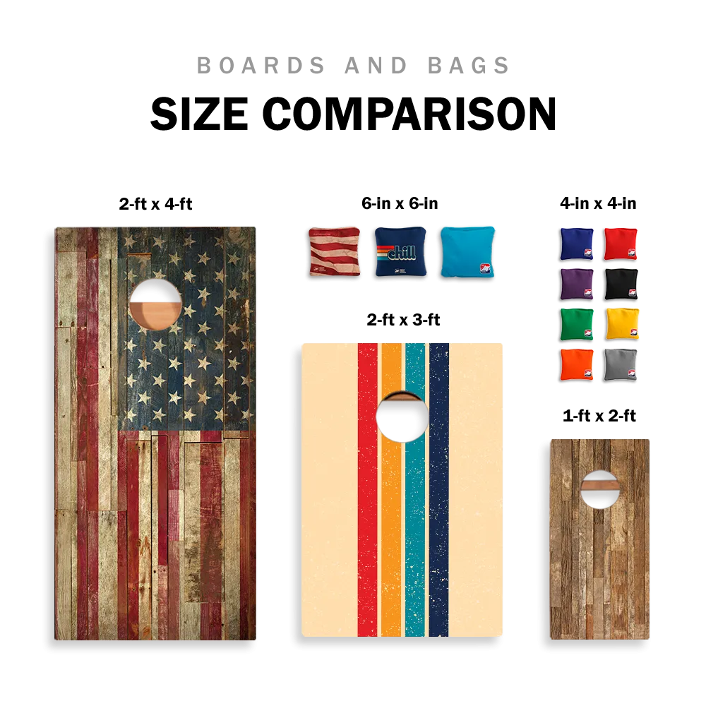 American Flag Star Cornhole Boards
