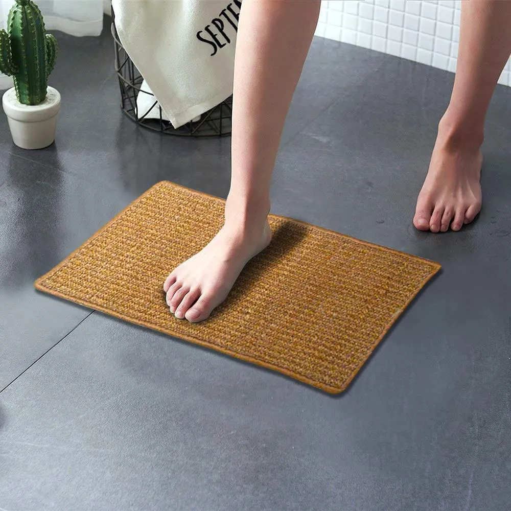 Anti Slippery Coir Doormat (Pale Brown, 35x60cm)
