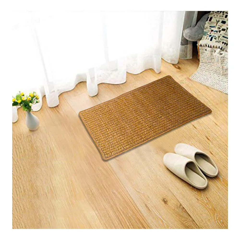 Anti Slippery Coir Doormat (Pale Brown, 35x60cm)