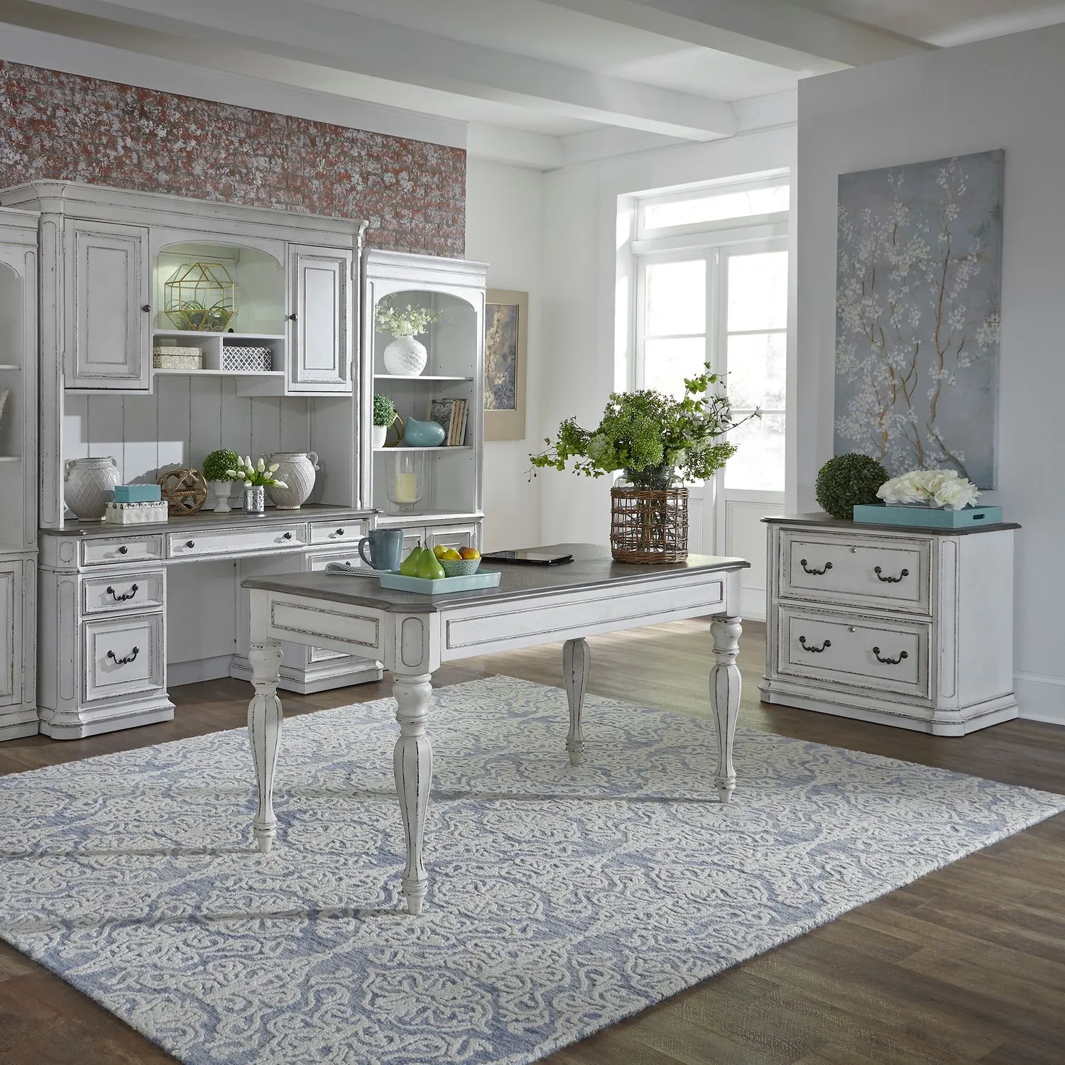 Artemis Lateral File Cabinet in Antique White Finish