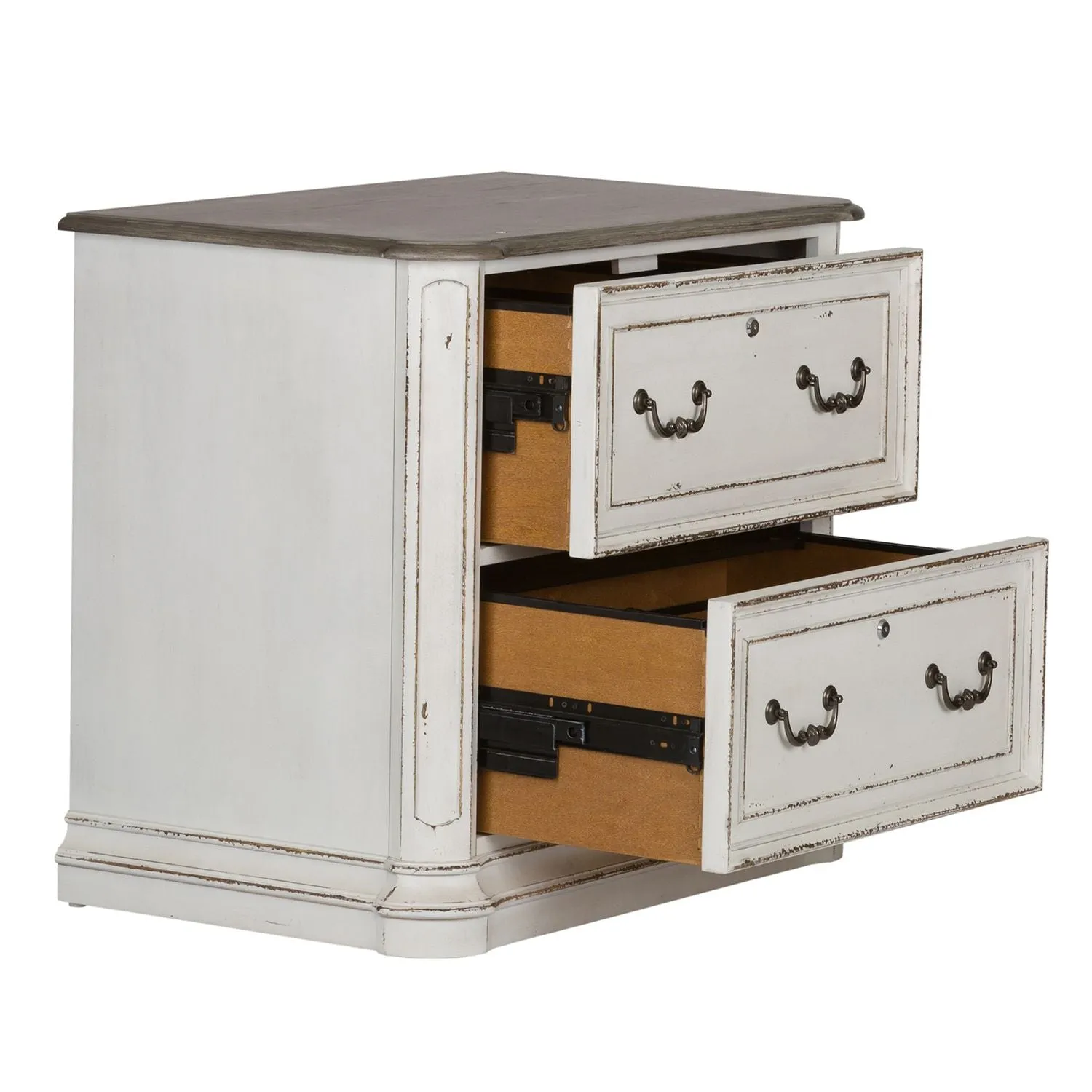 Artemis Lateral File Cabinet in Antique White Finish
