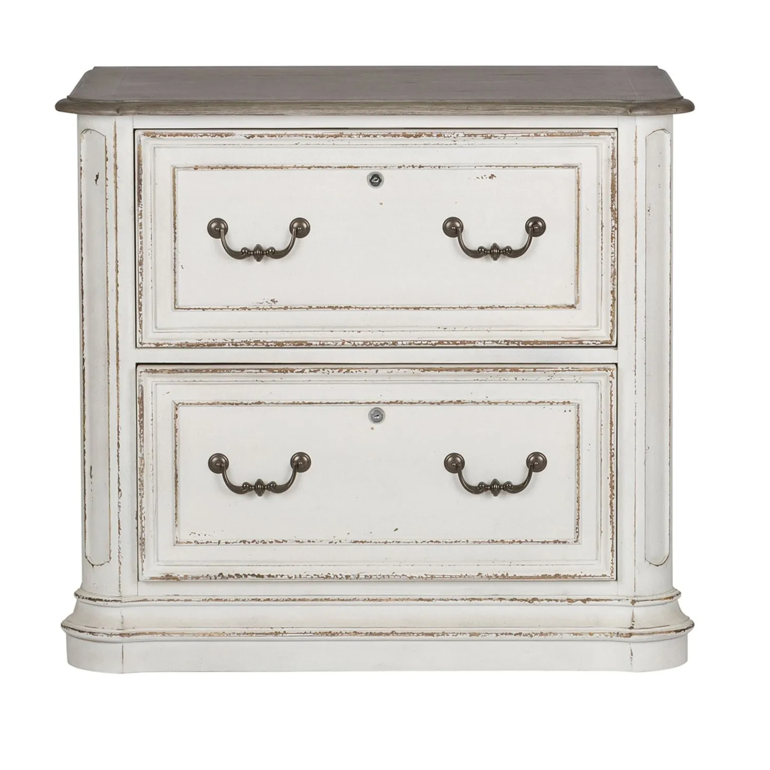 Artemis Lateral File Cabinet in Antique White Finish