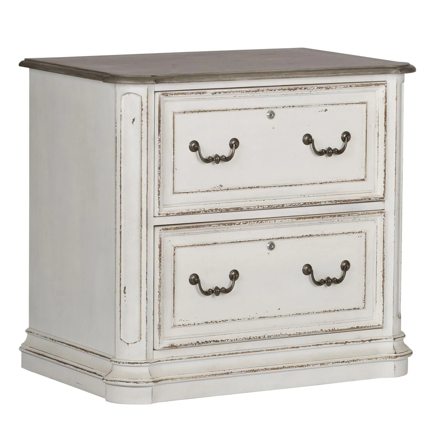 Artemis Lateral File Cabinet in Antique White Finish