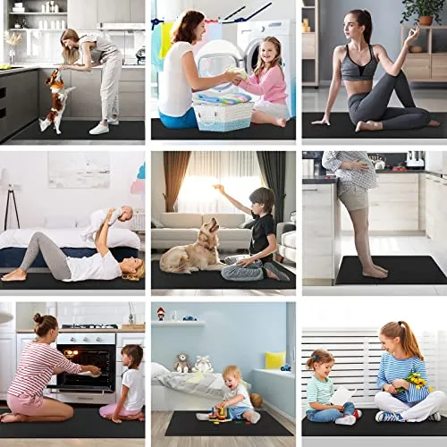 AUTODECO Kitchen Mats and Rugs - Kitchen Floor Mat Cushioned Anti Fatigue Non Slip Waterproof Runner Rug Heavy Duty Ergonomic Comfort Standing Foam Mats for Home Office Sink Laundry 17"x59", Brown