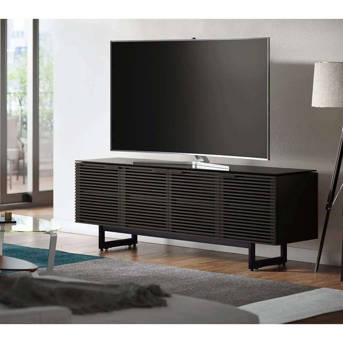 BDI Corridor 8179 Quad Media Console for TVs up to 85" (Charcoal Stained Ash)