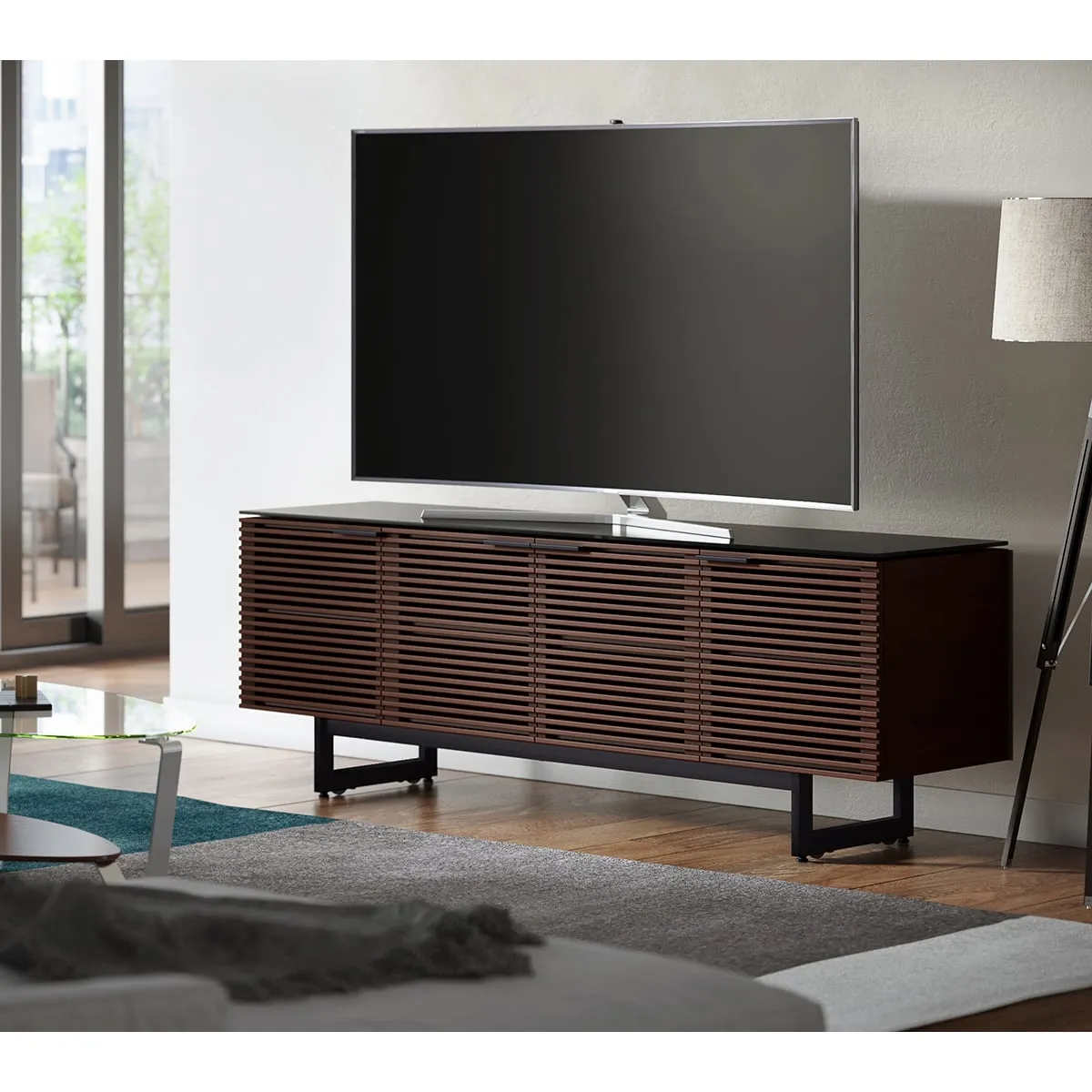 BDI Corridor 8179 Quad Media Consoles for TVs up to 85" (Chocolate Stained Walnut)