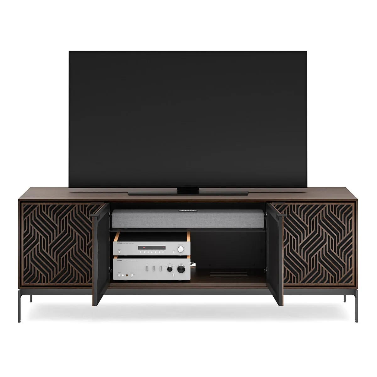 BDI Elements 8709 Weave Media Cabinet with Console Base (Toasted Oak)