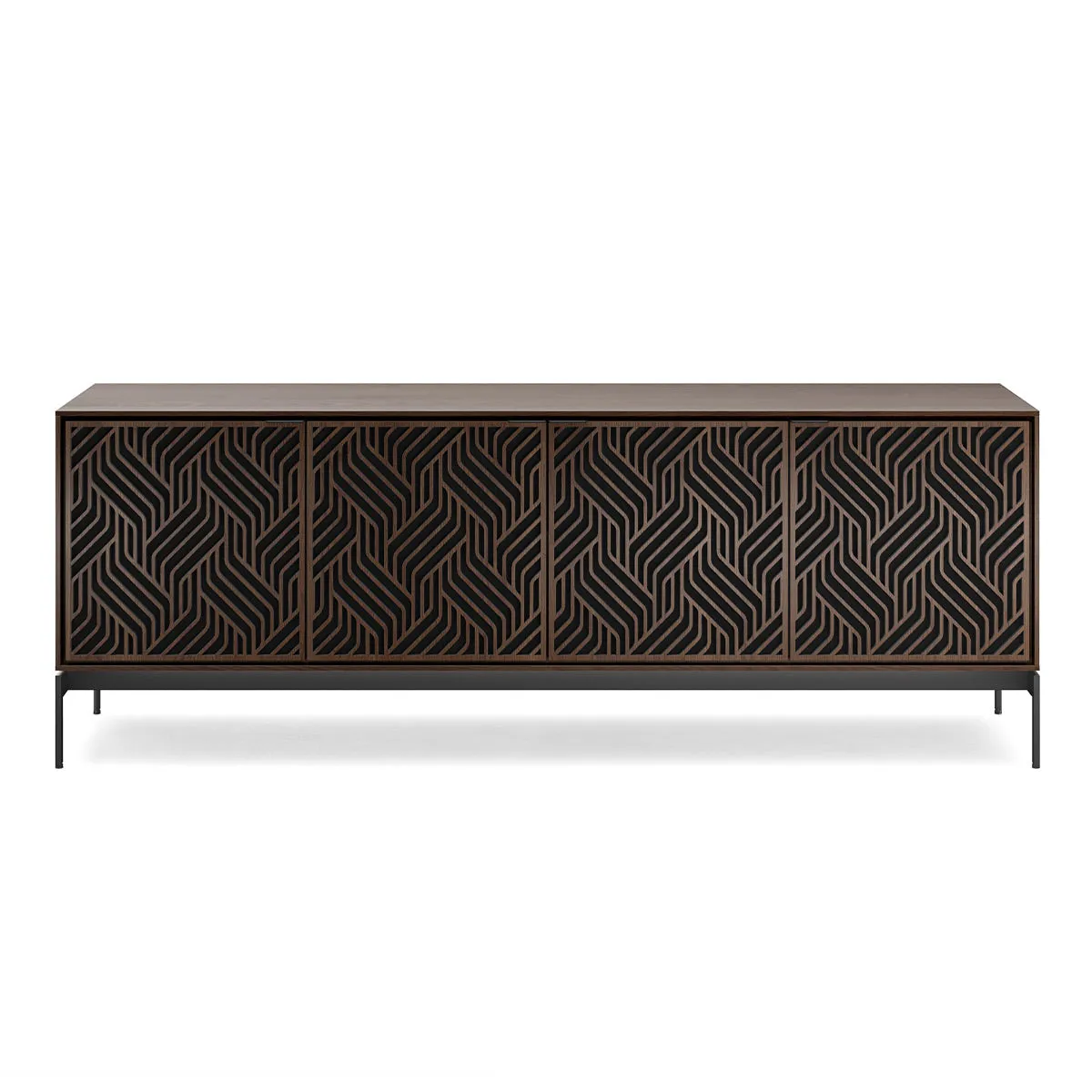 BDI Elements 8709 Weave Media Cabinet with Console Base (Toasted Oak)