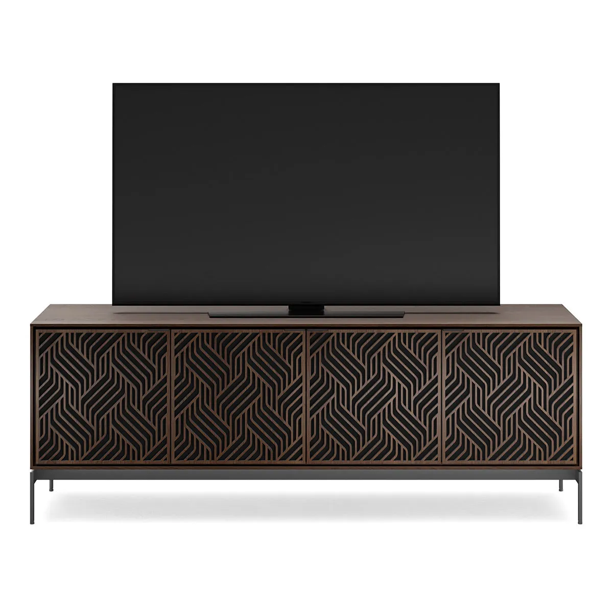 BDI Elements 8709 Weave Media Cabinet with Console Base (Toasted Oak)