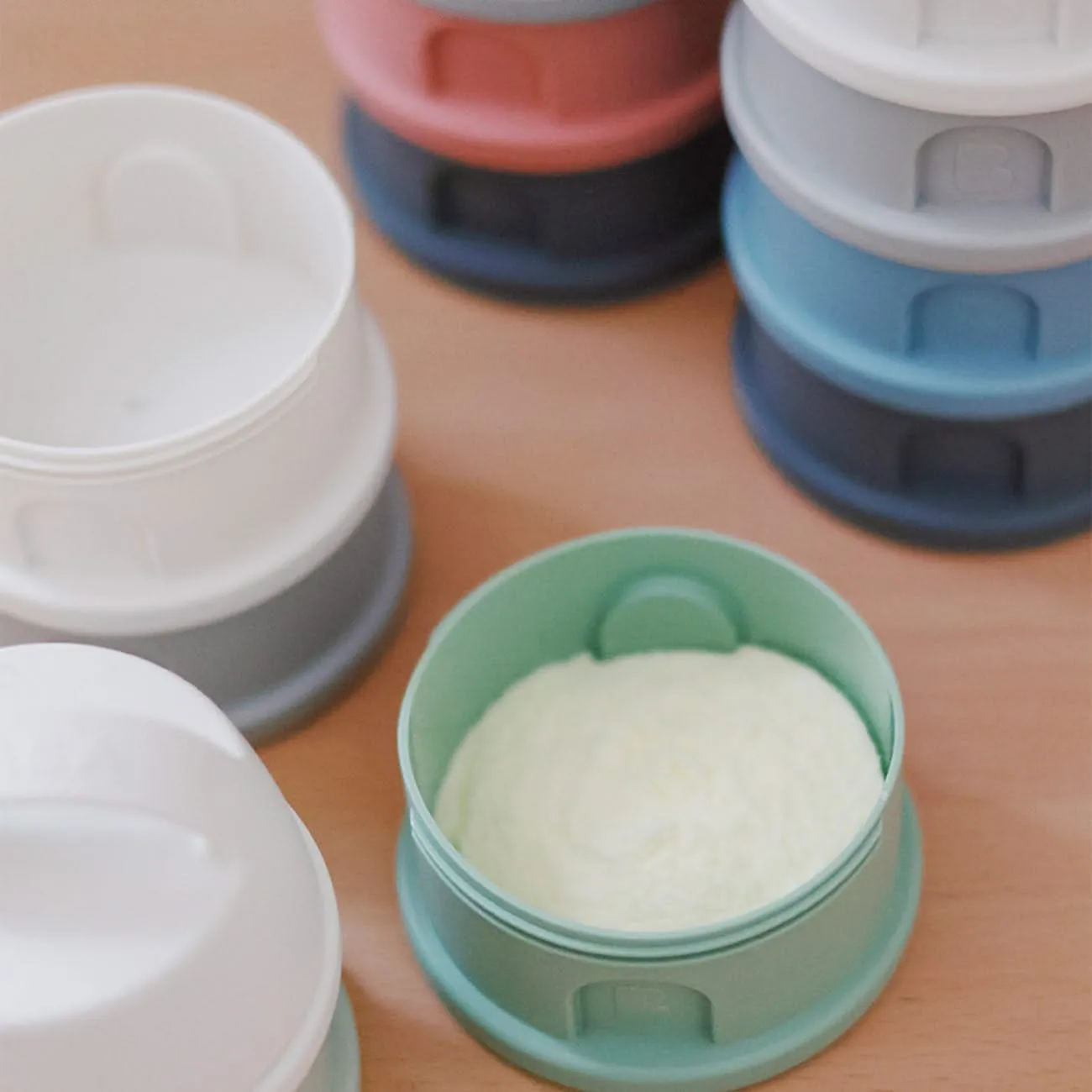 Beaba - Formula & Snack Container - Mineral Grey/Pink
