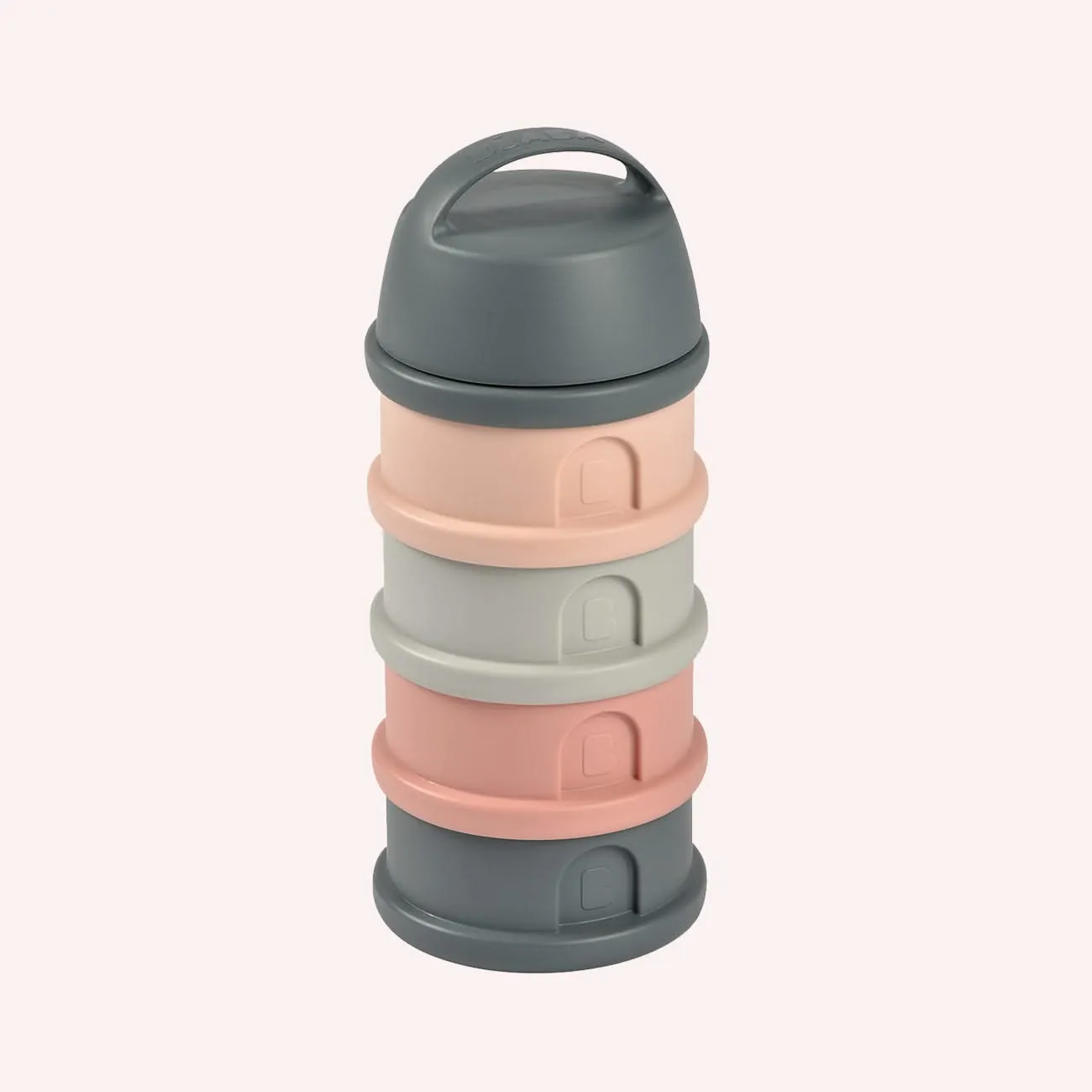 Beaba - Formula & Snack Container - Mineral Grey/Pink