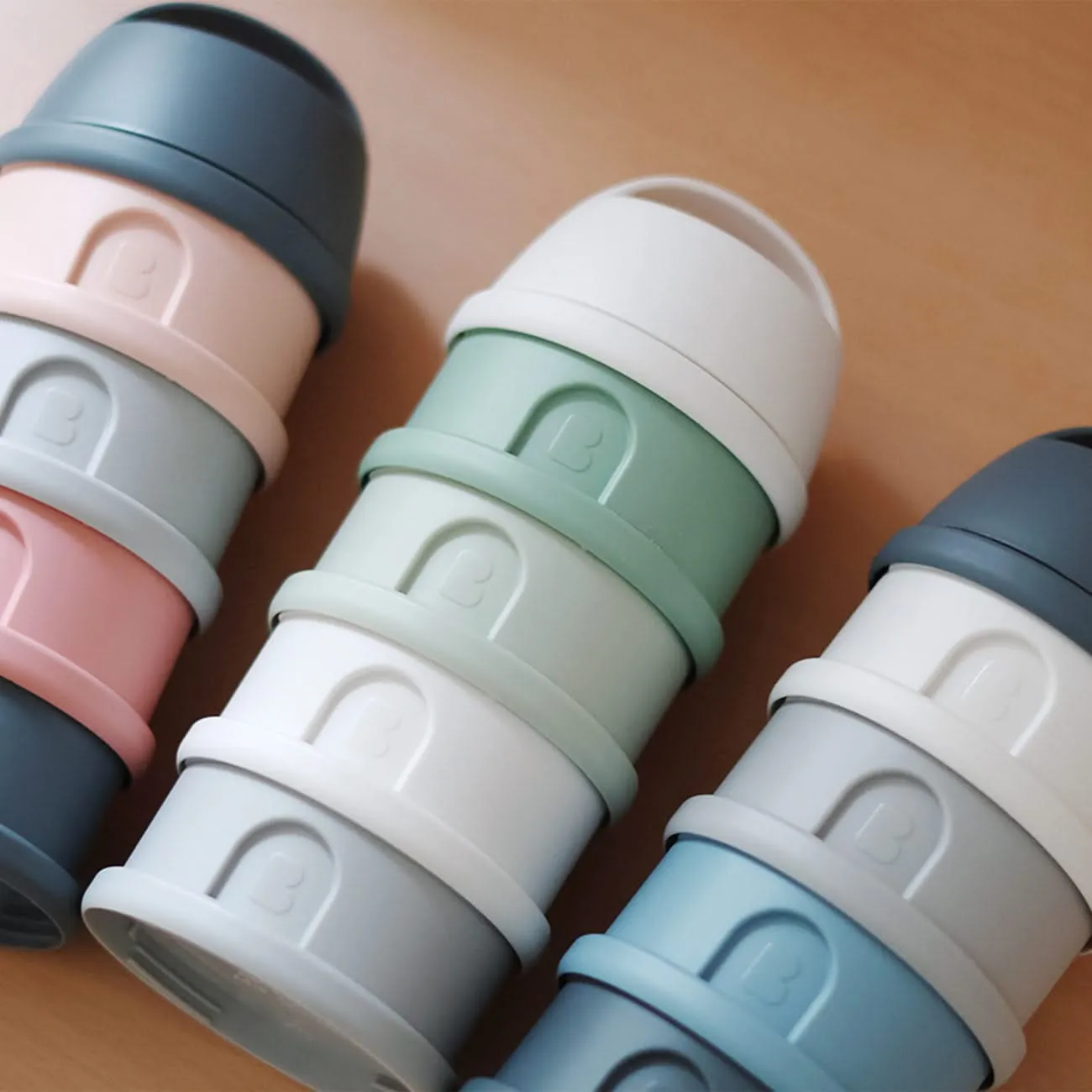 Beaba - Formula & Snack Container - Mineral Grey/Pink