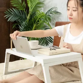 Bed Breakfast Table, Serving Tray, Folding Serving Tray, Kids Tray, Snack Tray, Study in Bed, Laptop Tray, Food tray, Foldable, Notebook
