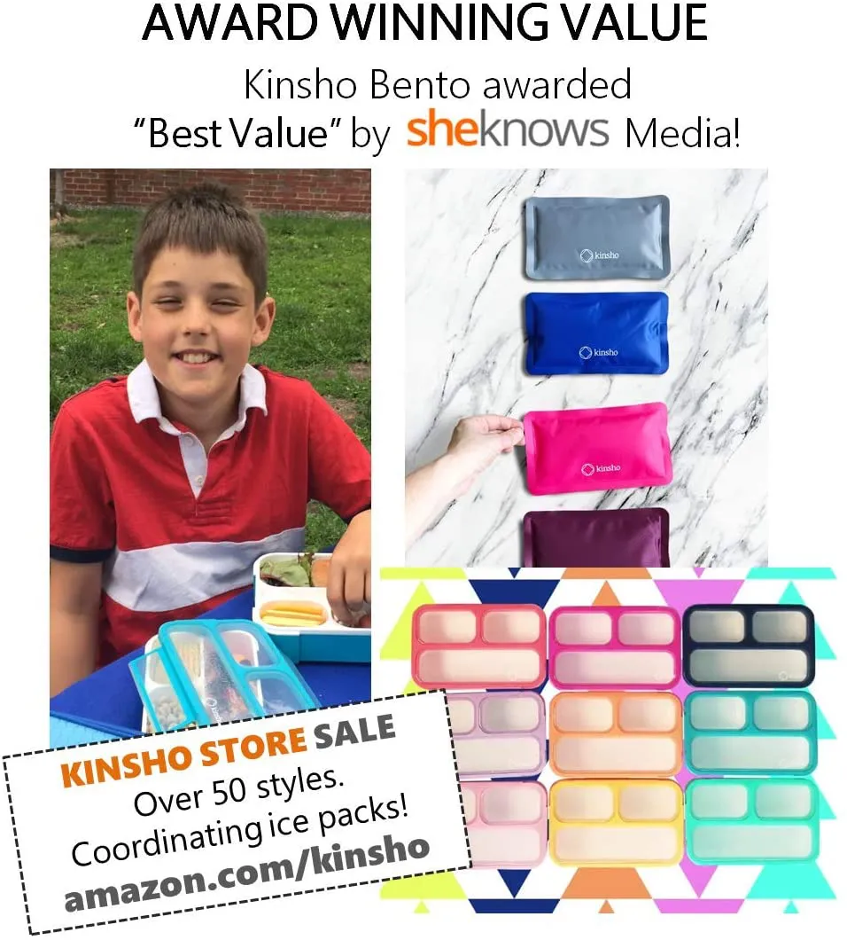 Bento-Box Lunch-box Containers for Kids Girls Toddler Women. 6 Compartment Leakproof School Portion Container Meal or Snack Boxes for School Daycare Travel | BPA-Free | 1 Pink Kit