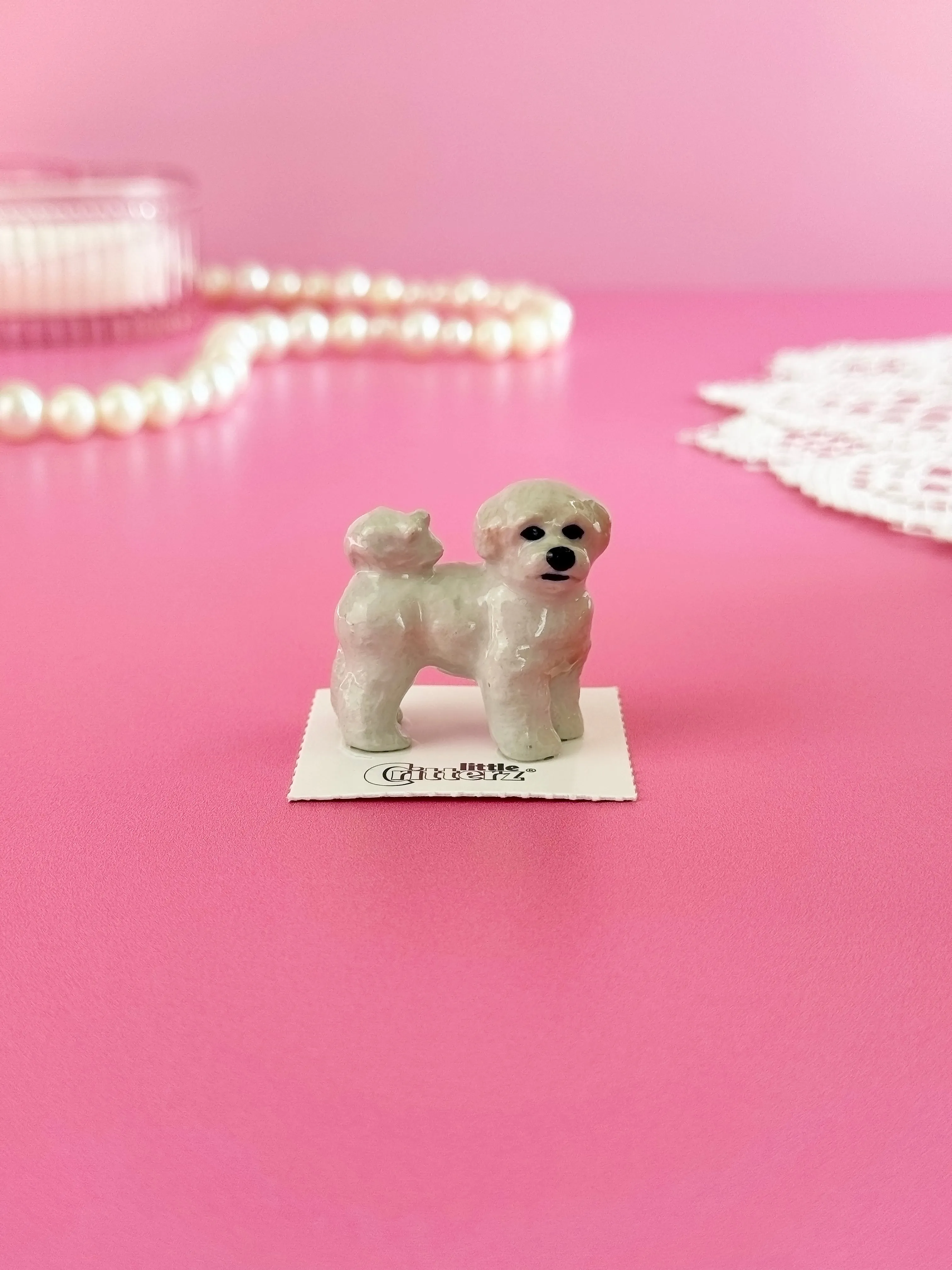 Bichon Frise Mini Porcelain Figurine