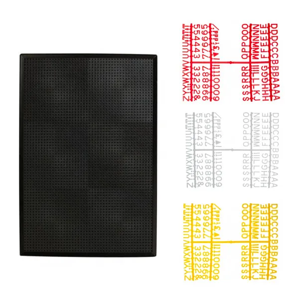 Black Peg Board & Small Letter Set 12" x 18"