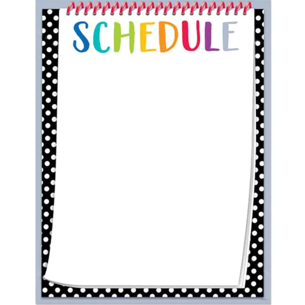 Bold & Bright Schedule Chart