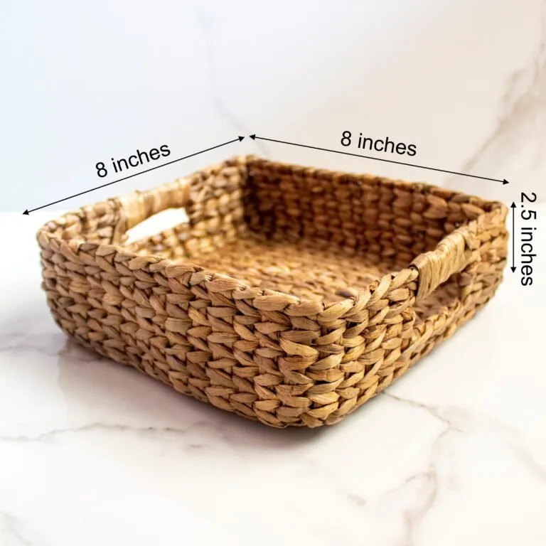 Boxy Water Hyacinth Snack Tray