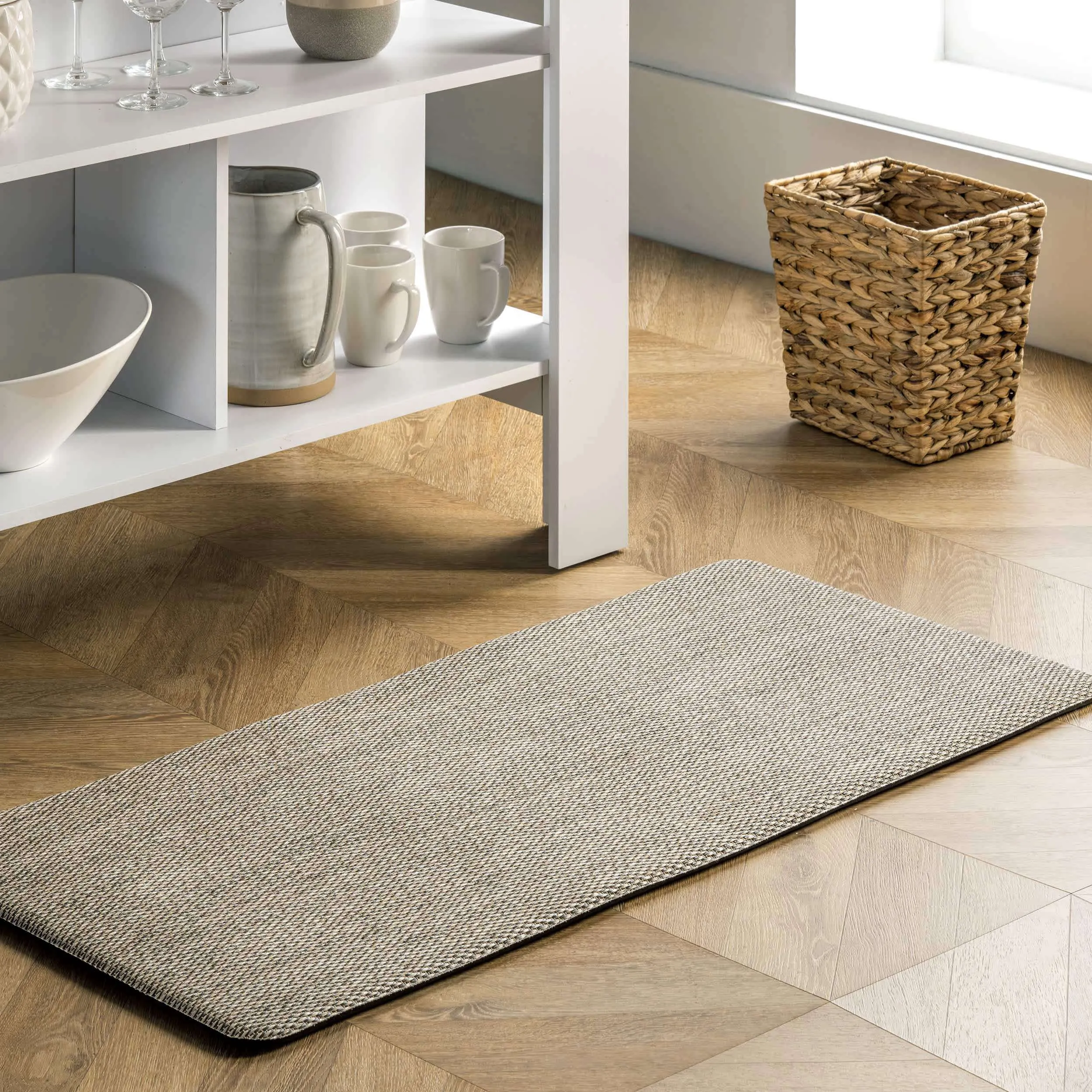 Casual Braided Anti Fatigue Kitchen Or Laundry Room Comfort Mat