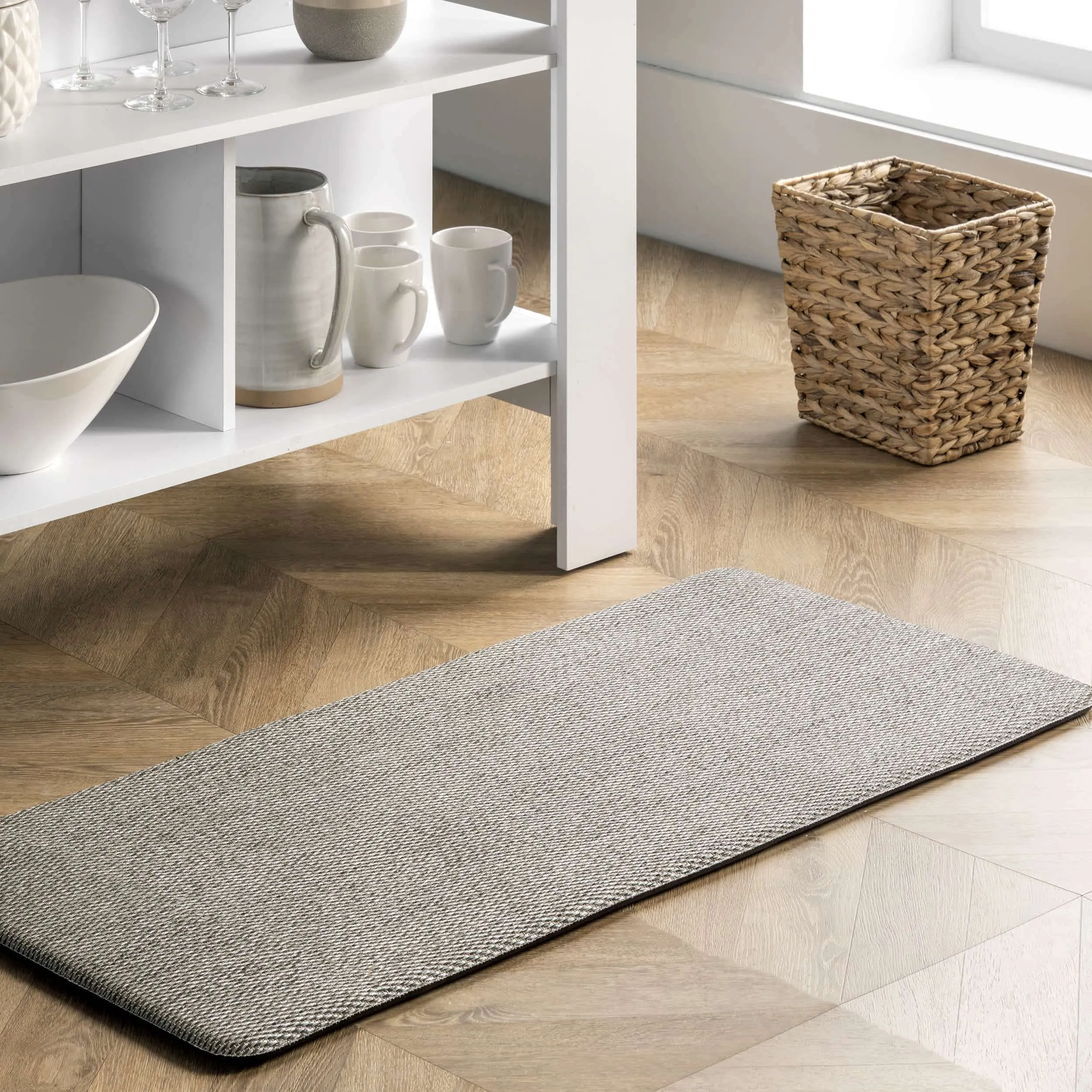 Casual Braided Anti Fatigue Kitchen Or Laundry Room Comfort Mat