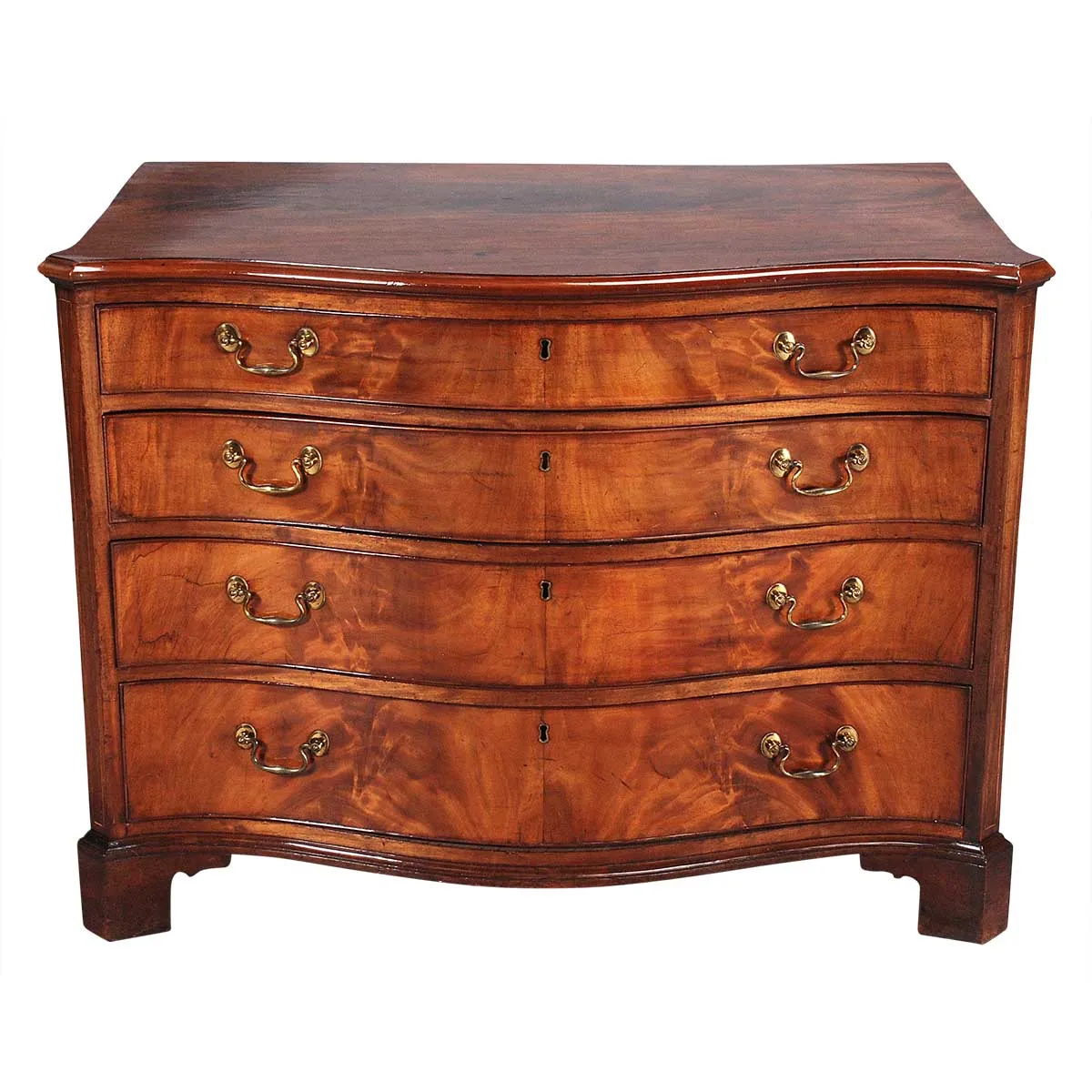 Chippendale Period Serpentine Chest of Drawers
