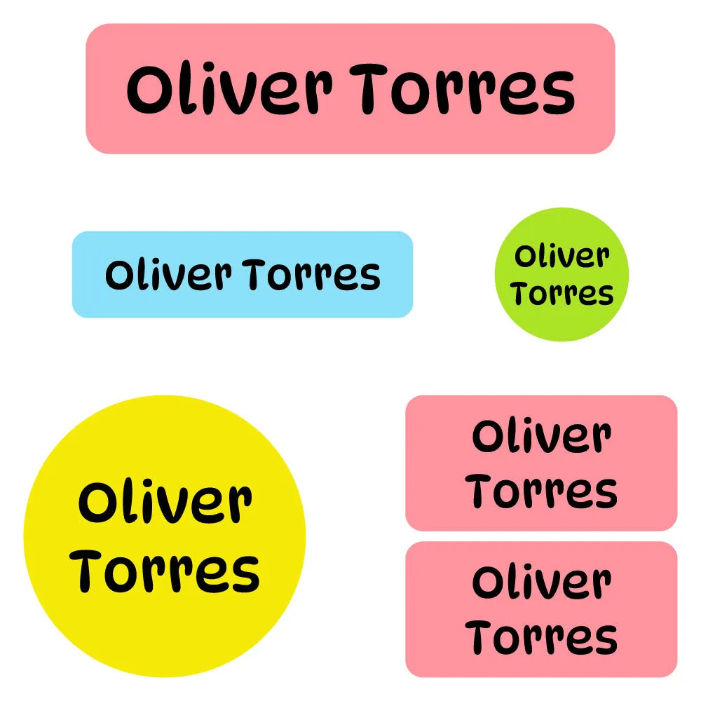 Color Combos Kindergarten Labels Pack