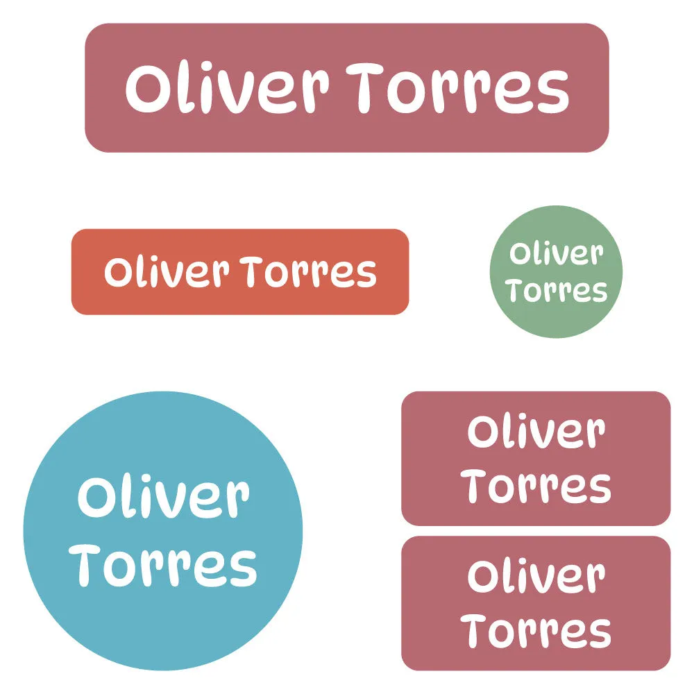 Color Combos Kindergarten Labels Pack