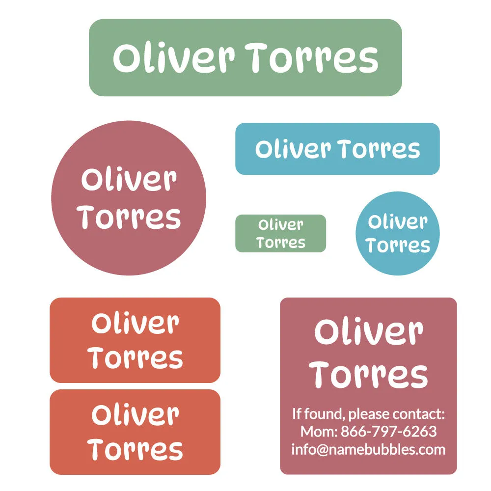 Color Combos Mega Daycare Labels Pack
