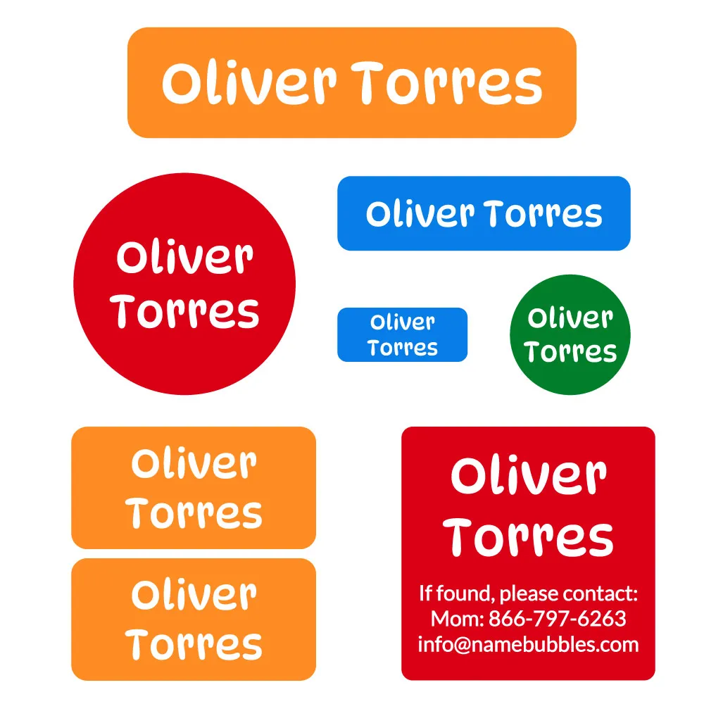 Color Combos Mega Daycare Labels Pack